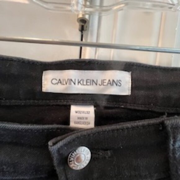 Mens Calvin Klein Slim Black Jeans 32 x 32-Pair 2 - Picture 7 of 11